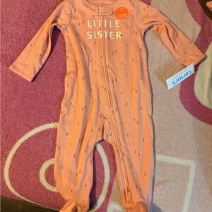 Carter's Peach Little Sister Footie